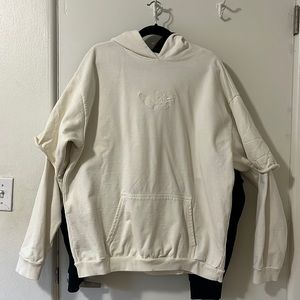 Boys lie white sweatshirt with words on the back